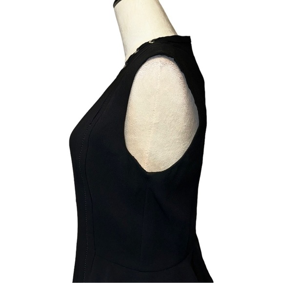 NWT ALTUZARRA Topi Lace Up Detail Peplum Dress Black 42 8 - Picture 13 of 15